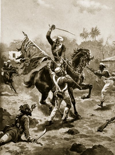 Lt Roberts winning his V.C. by Henry Payne